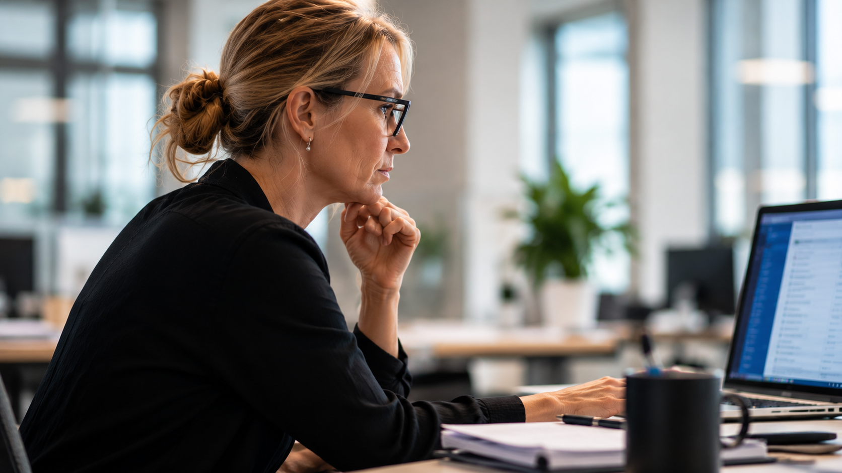 Medarbetare som analyserar ett befintligt system